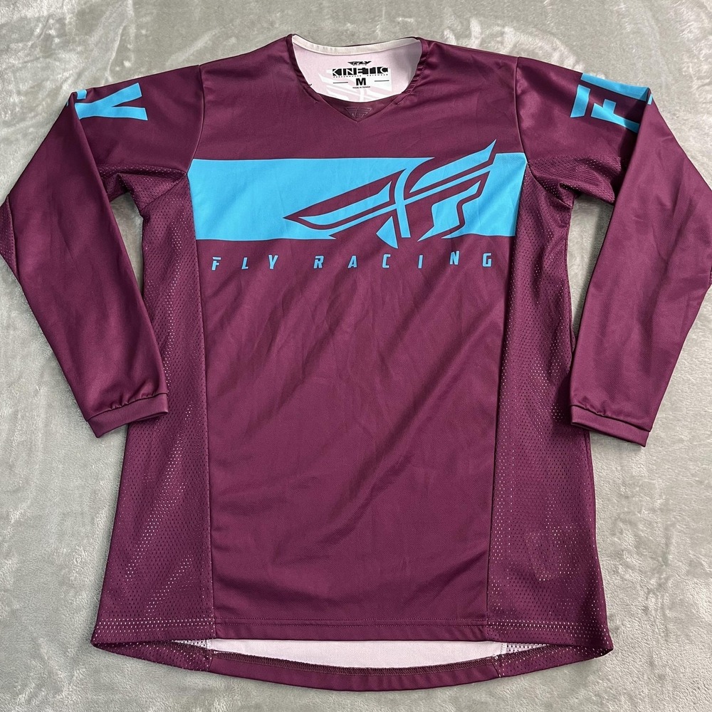Fly Racing Kinetic Jersey Mens Medium Purple Long Sleeve Motocross MX Riding